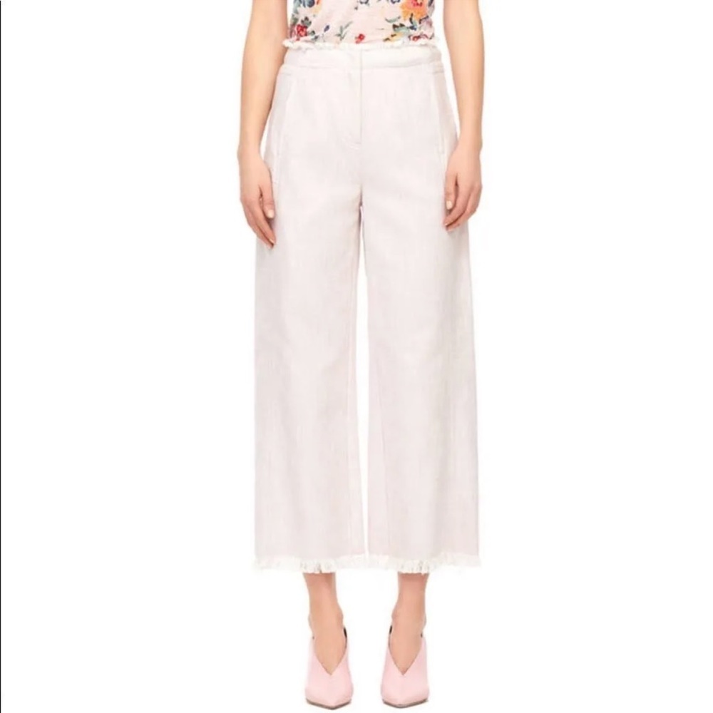Rebecca Taylor| Slub Wide Leg Crop Pant|Size 4